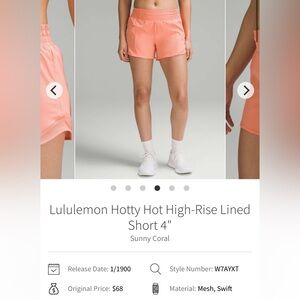 Lululemon Hotty Hot 4” High-Rise Shorts